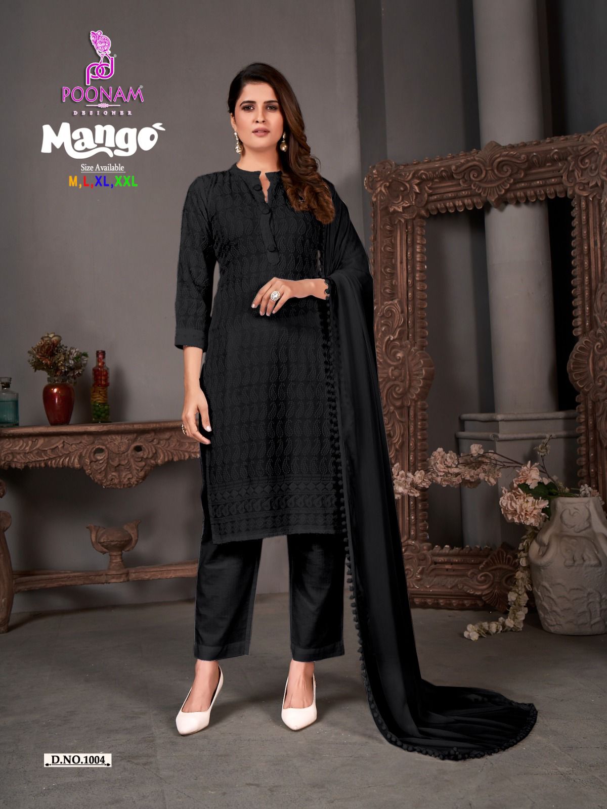 Mango Chikankari By Poonam Readymade Salwar Kameez Catalog
